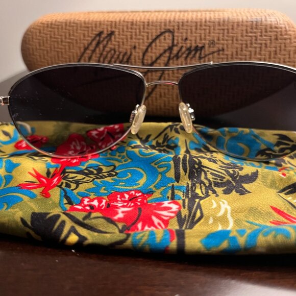 Maui Jim women's Baby Beach MJ245-17 aviator sunglasses in titanium - Picture 6 of 6